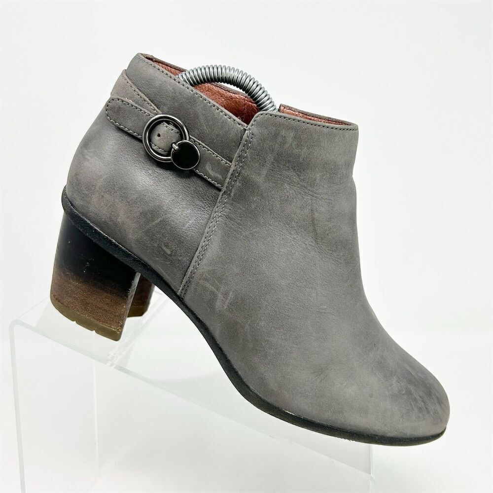 Dansko Perry Women's Gray Leather Ankle Booties Size 40 (US 9.5-10) Casual Fall